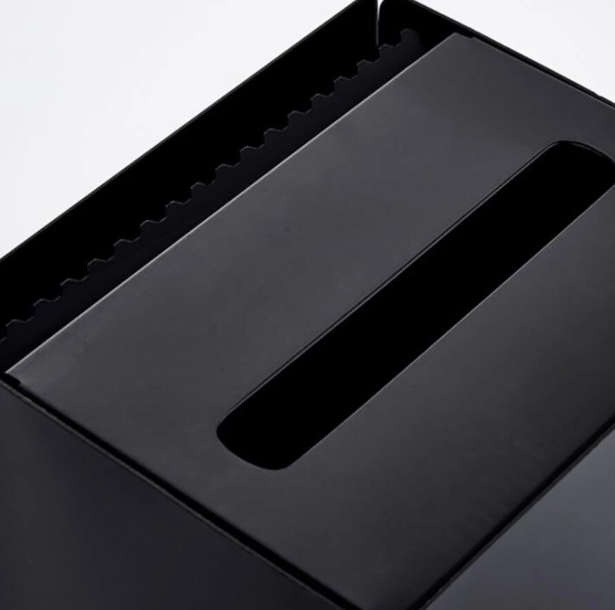 Wall Mounted wall install Bathroom Roll Paper Box paper holder space aluminum Toilet Paper Holder black