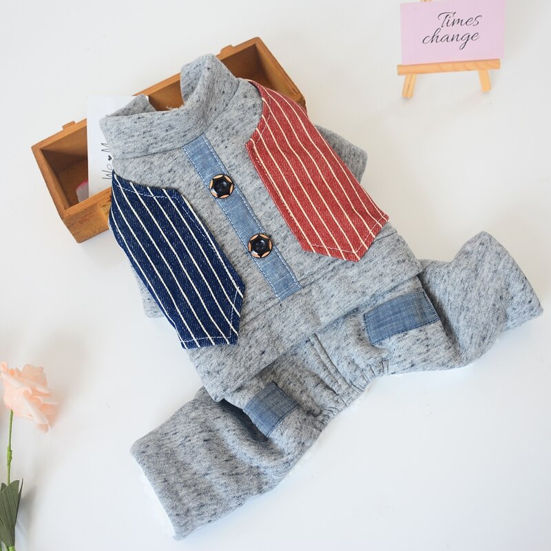 Mono a rayas para perro, Sudadera con capucha, abrigo para cachorro, chaqueta, ropa de invierno, atuendo para perros, gatos, tamaño pequeño y mediano