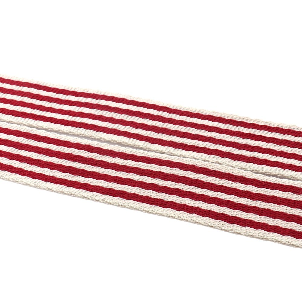 38Mm Wit Rood Gestreepte Singels Polyester Katoen Stof Riem Canvas Lint Voor Bag Huisdier Kraag Rugzak Kleding Decoraties