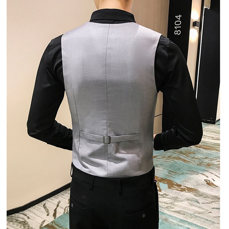 man dress vest Braided ribbon decoration slim suit vests men formal waist caot for men brief gilet
