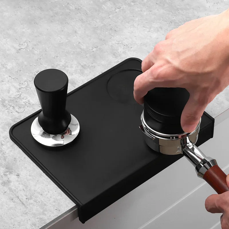 Koffie Tamper Mat Plat Antislip Siliconen Mat Bar Hoek Koffiemat Handvat Poederset Barista Koffie Accessoires