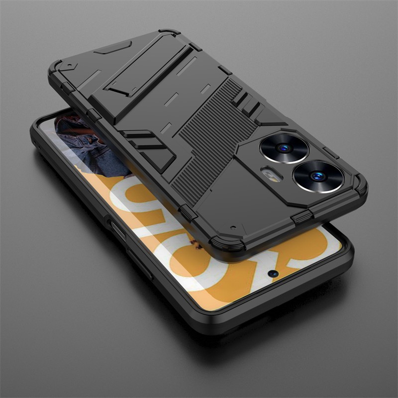 etui na telefon Realmi C55 4G Shockproof Armor magnetyczny uchwyt etui na telefon RealmeC55 Realme C55 C 55 55C 4G RMX3710 6.72" Bck pokrywa