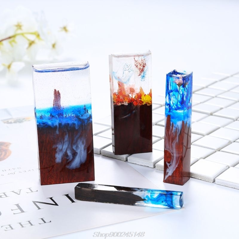 Epoxy Resin Craft Material Ebony Art Making DIY Stamp Jewelry Making Necklace Pendant Landscape Natural Wood Jy15 20