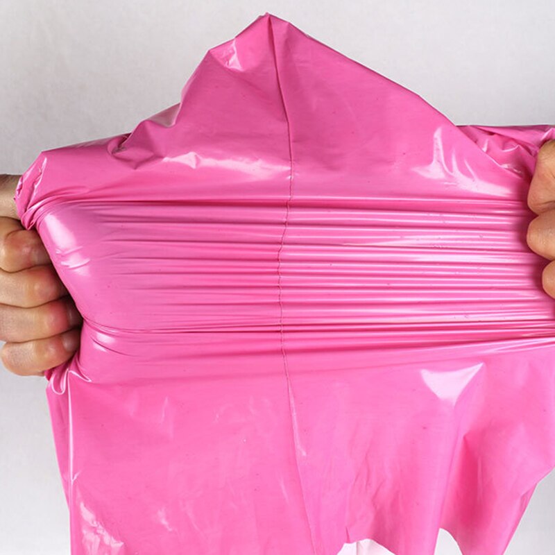 100Stck Rosa Poly Kurier Taschen selbst-Dichtung Klebstoff Lagerung Tasche Neue Material Umschlag Mailer Taschen Wasserdicht Post Versenden taschen