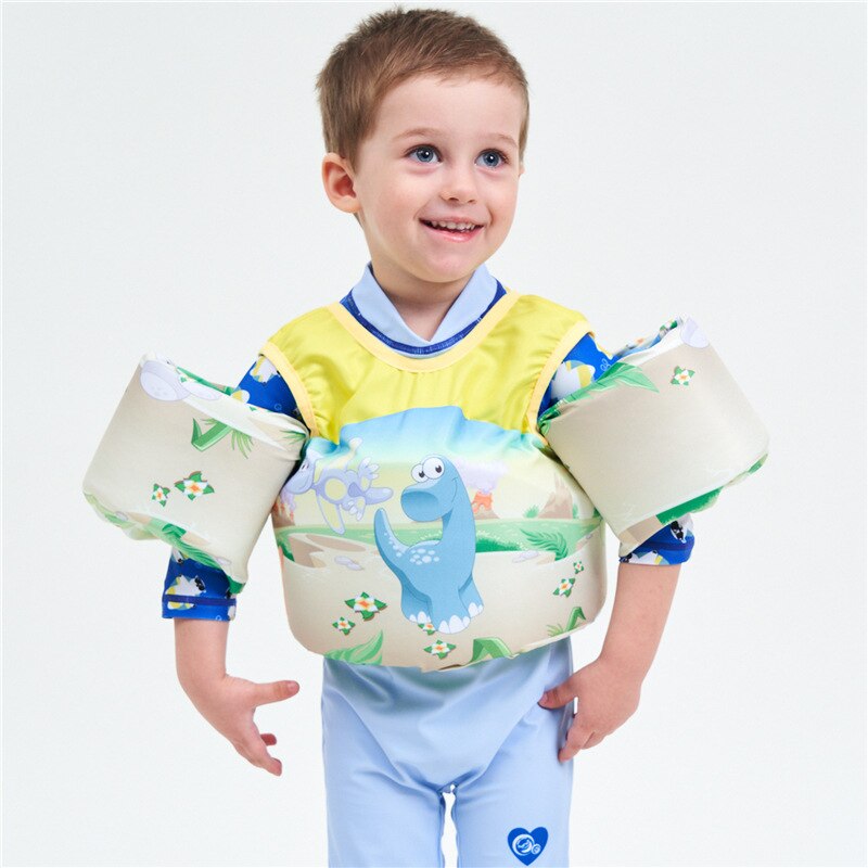 Cartoon Child Life Jacket Buoyancy Vest Cute Baby Floating SuitSwim Arm Foam Belt Safety Buckle Environmental Protection