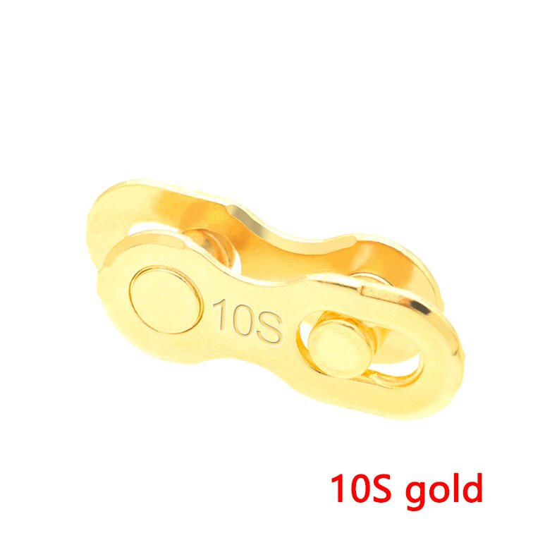1 par cykelkæde master link 6/7/8/9/10/11/12 speed missing link kæde quick link 10s 11s sølv guld passer til mtb landevejscykel: 1 par 10s guld