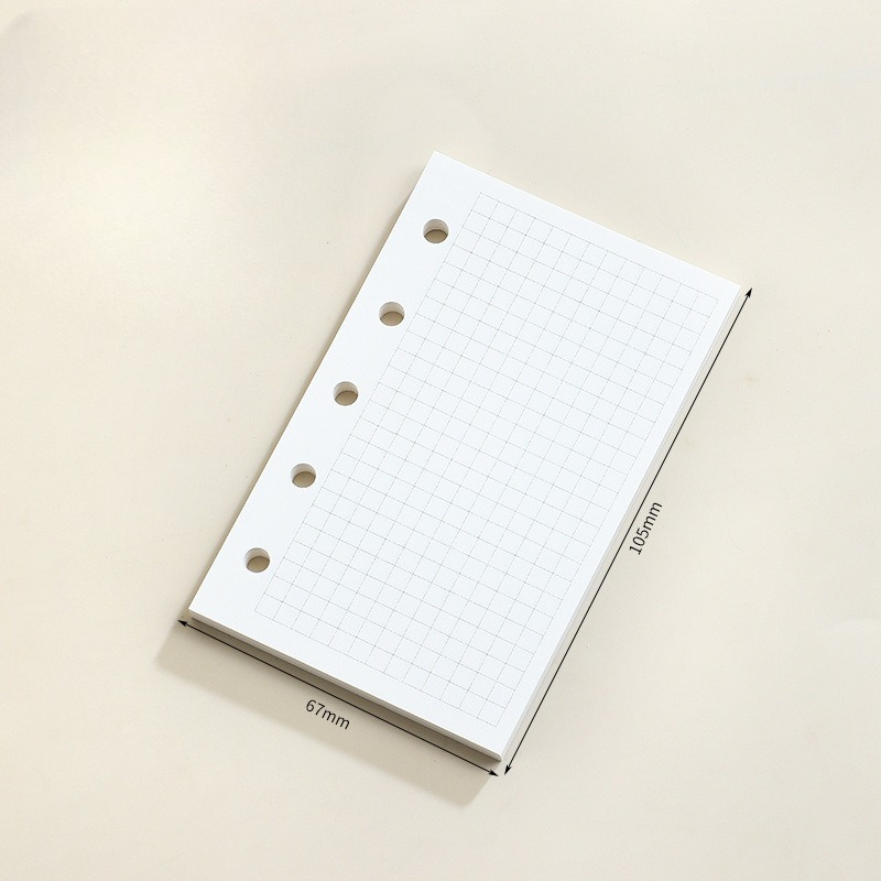 M5 løse ark notatbok refill spiralperm innvendig side rutenett blank linje dagbok agenda planlegger skoleartikler: Gul