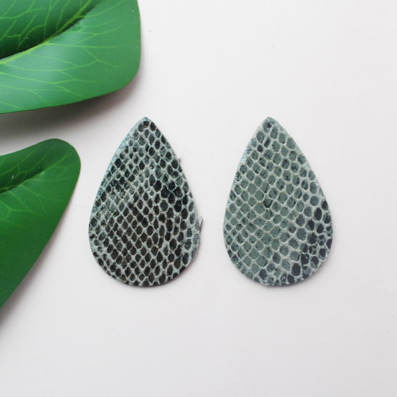 10 pièces Vintage serpent motif PU cuir boucle d'oreille feuille matériaux bijoux à bricoler soi-même faisant des accessoires fournitures: 10