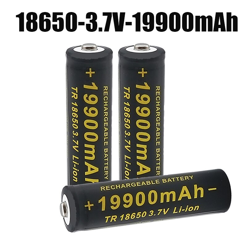 Batterie rechargeable Li-Ion 18650, 3,7V, 19900 mAh, pour lampe à LED chaude, de , 1 à 20 pièces