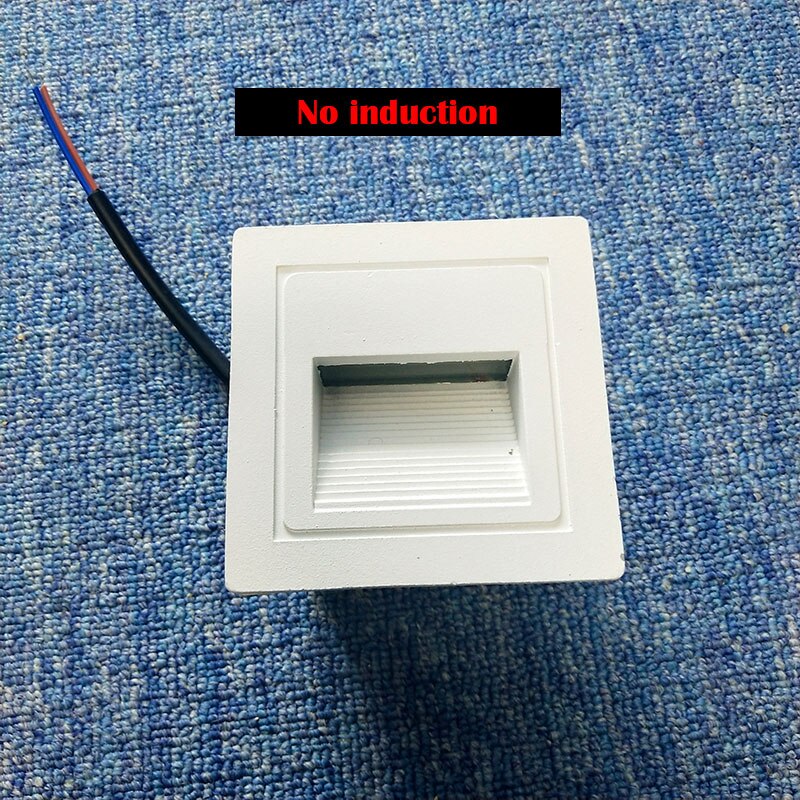 3W LED Treppe Lichter Clever PIR Bewegung Sensor Treppen Licht Quadratische Einbau Treppen Schritt Licht Ich bin Freien Wasserdichte Zauberstab Ecke lampe: Nein PIR Bewegung Sensor / grau