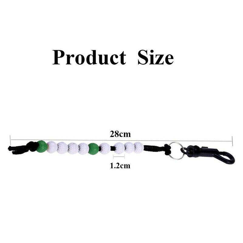 Plastic Golf Bead Stroke Counter Braid Cord Score Tellen Met Clip Teller