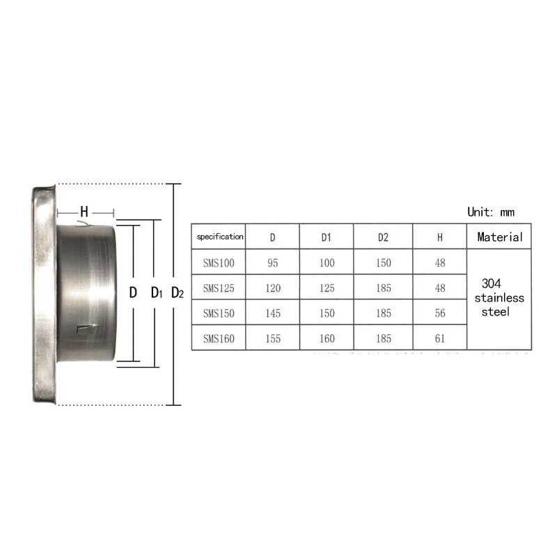 Air conditioner outlet air outlet louver adjustable outlet ventilation louver air vent grille duct SMS100 160 125 150