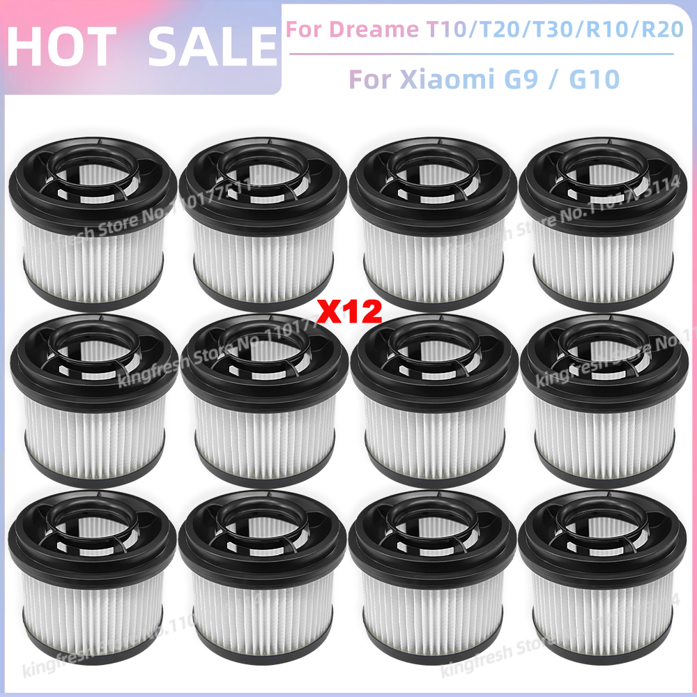 Passend für Dreame T10 / T20 / T20 Profi / T30 / T30 Neo / R10 / R10 Profi / R20, Xiaomi G9 / G10 Ersatzteile Vornachfilter: Licht Gelb