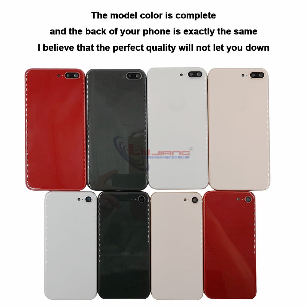 Di alta qualità Della Copertura Posteriore di Vetro Posteriore per il iPhone 8 8 più dell'alloggiamento Della Parte Posteriore del Portello Della Batteria Medio Telaio con l'installazione strumento