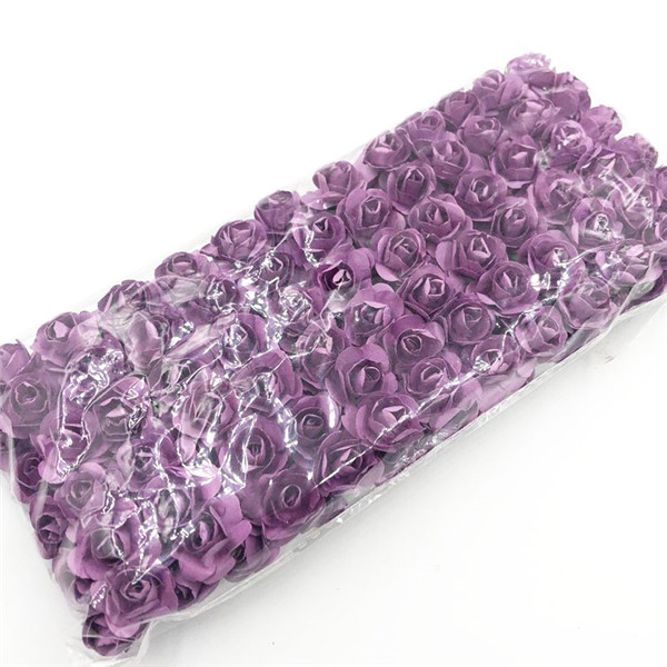 144 pieces 2 cm Mini foam Rose Artificial flower bouquet wedding decoration DIY: Color 14