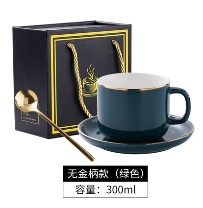 Ceramic Cup Coffee Mug Simple Modern Turkish Coffee Cups 6pcs Nordic Cartoons Tazas Cafe Cups and Saucers BE50MU: blue gift box