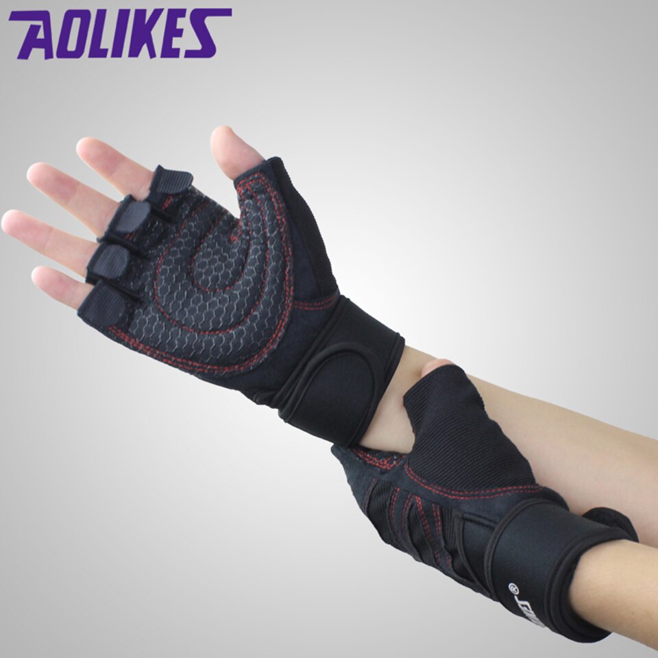 AOLIKES-guantes de entrenamiento deportivo para hombre y mujer, multifunción, resistencia a la absorción del sudor, levantamiento de pesas