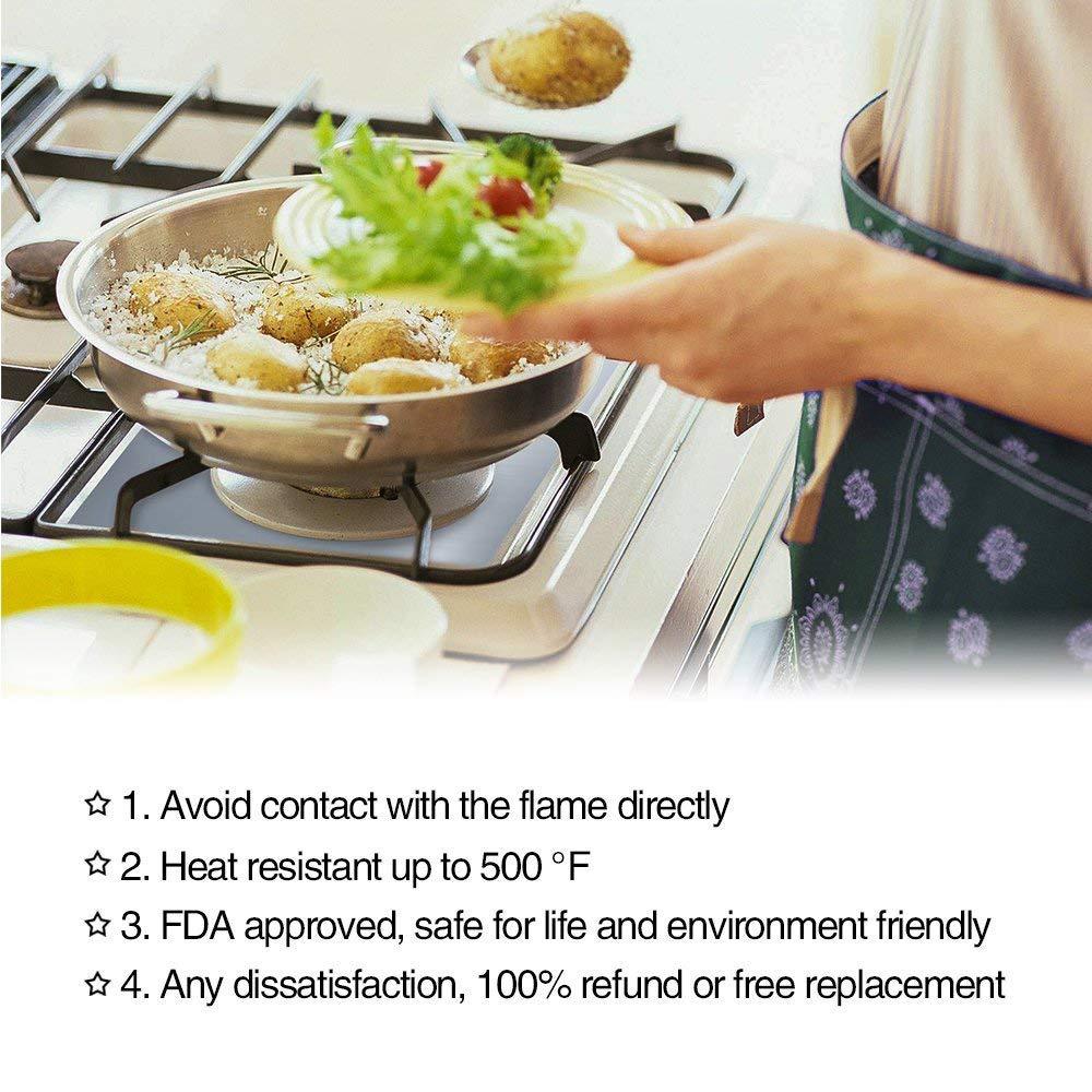 Environmental protection 4-piece reusable foil cover non stick stove burner gas stove protector mattress cleaning stove gasket