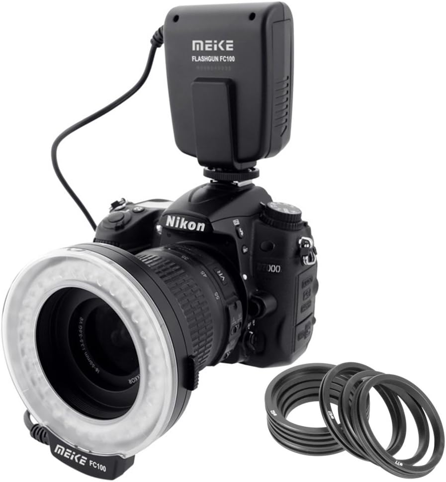 Meike MK-FC100 LED Macro Ring Flash Light Manual Universal Work For Canon Nikon Olympus