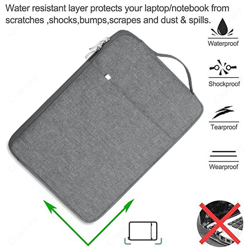 Torba na laptopa, etui na notebooka HP 13.3" 13.5" 14" 15.6" 16", wodoodporna, z zamkiem błyskawicznym, przenośna osłona na notebooka HP 11.6" 12.5"