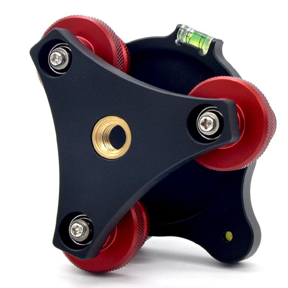 Precision Leveling Base Tripod Head Plate Aluminum 3/8 inch Mounting Screw 3 Adjustment Dials For Camera Tripod