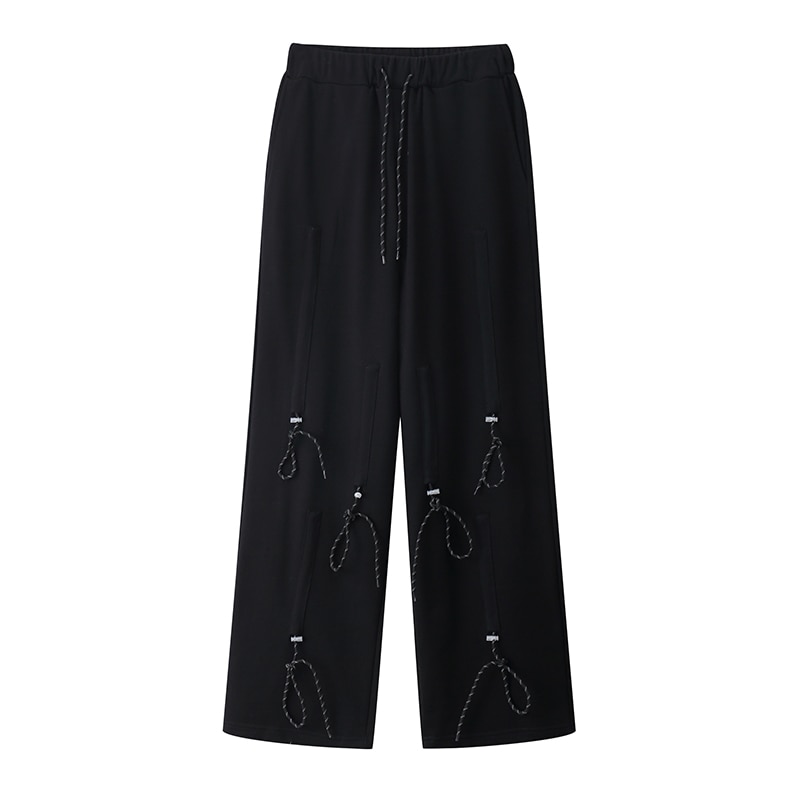 High street snoretræk draperet afslappede joggingbukser til mænd og kvinder joggers med brede ben oversize bukser hip hop baggy joggingbukser