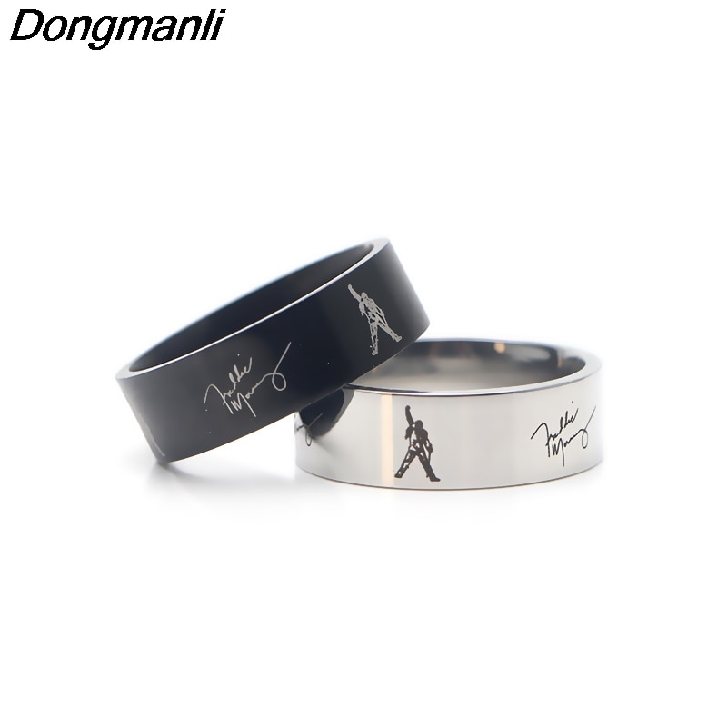 Dongmanli roestvrijstalen ring sieraden fans stijl zanger band muziek kunst ring