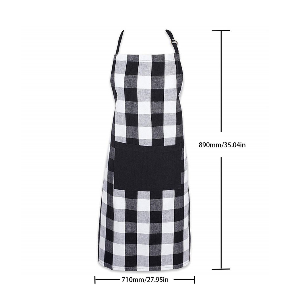 Plaid Apron Hanging Neck Kitchen Waterproof Oil-Proof And Antifouling Restaurant Apron Sleeveless Apron: A