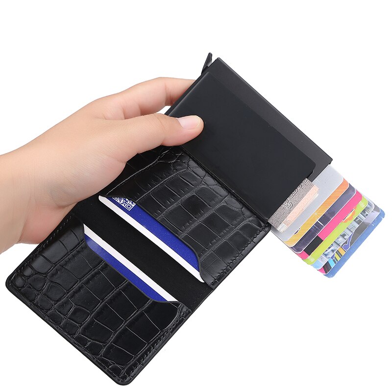 Aluminium Metal Credit Business Mini Card Wallet Man Vrouwen Smart Wallet Visitekaarthouder Rfid Portemonnee