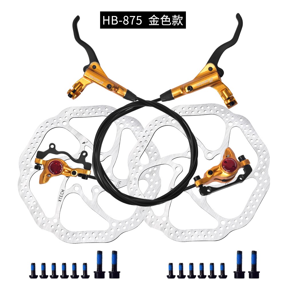 ZOOM-freno de disco hidráulico para bicicleta de montaña, tubo de aceite grueso, antidesgaste, aleación de aluminio, 4 colores, HB-875