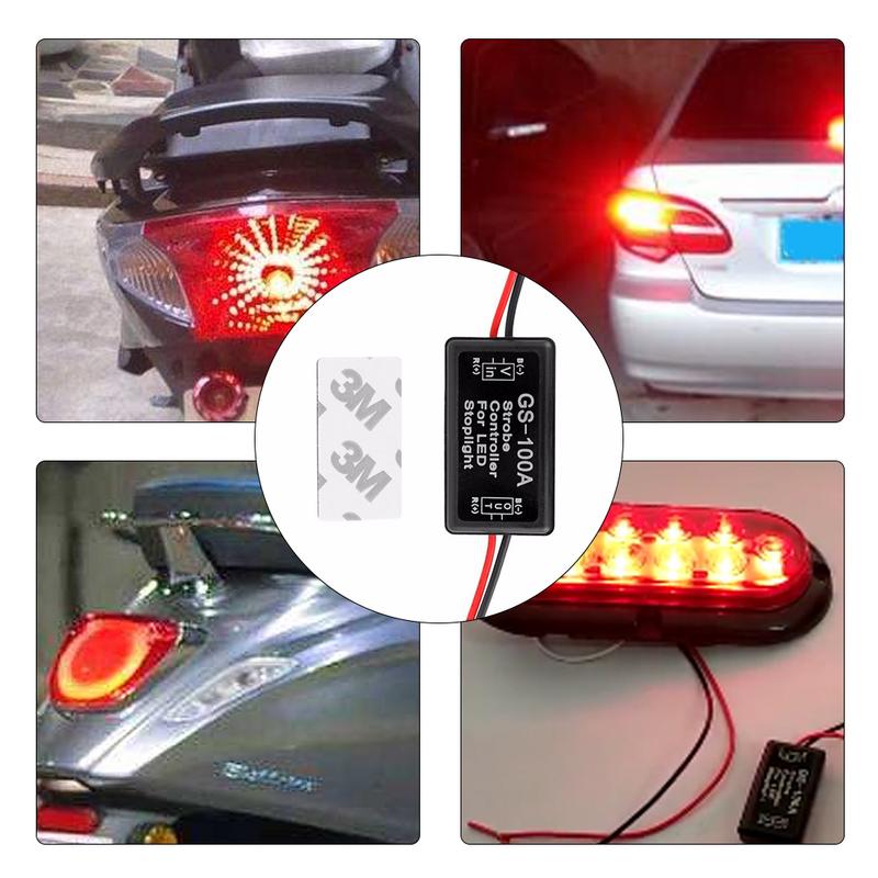 Bil intelligent blitzmodul til ført bremselys bageste stoplys 12--24v flash strobe controller