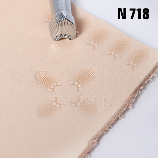 ZONESUN leather embossing kit Carving Printing Tool DIY Manual Leather Craft Stamps Art Pattern Leather Stamping Printing Tools: N718