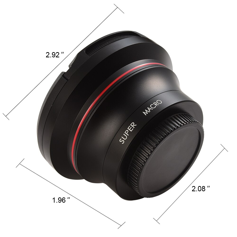 AC5 AZ50 Wide Angle Lens for 4K Video Camcorder Lens 1080p Full HD Camera 37mm 0.39X Lens with Macro Portion Video Recording