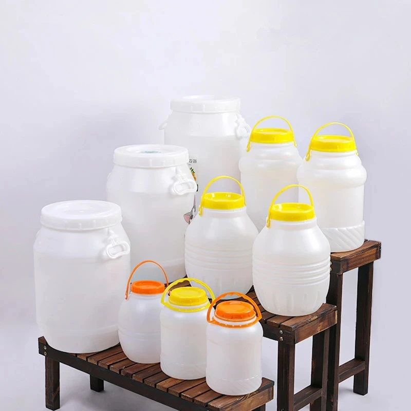 Cubo de plástico vacío de 4L, 5L, 10L, con protector interior a prueba de fugas, contenedor de almacenamiento doméstico de grado alimenticio, , 1 Uds.