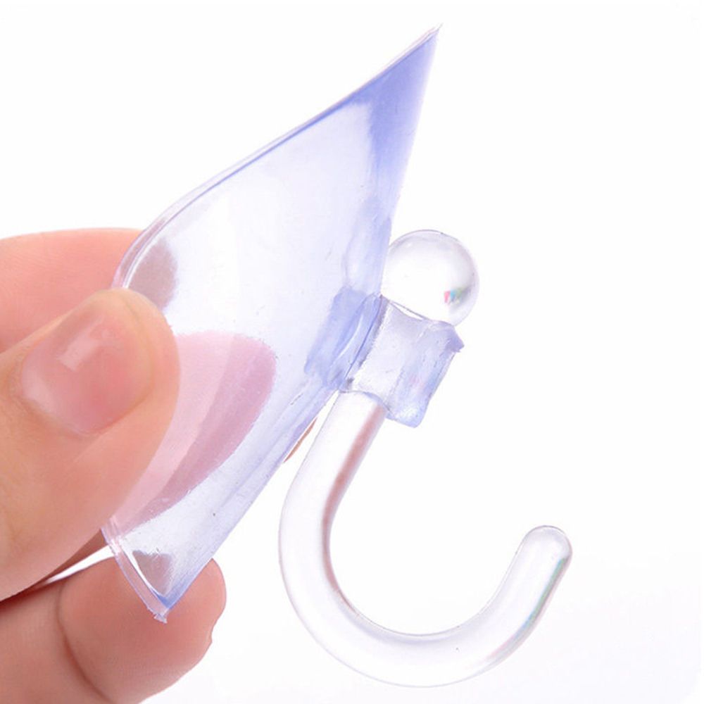 5 pièces/ensemble Transparent 100% caoutchouc verre fenêtre mur crochets cintre forte ventouse ventouses cuisine salle de bain pour petites marchandises