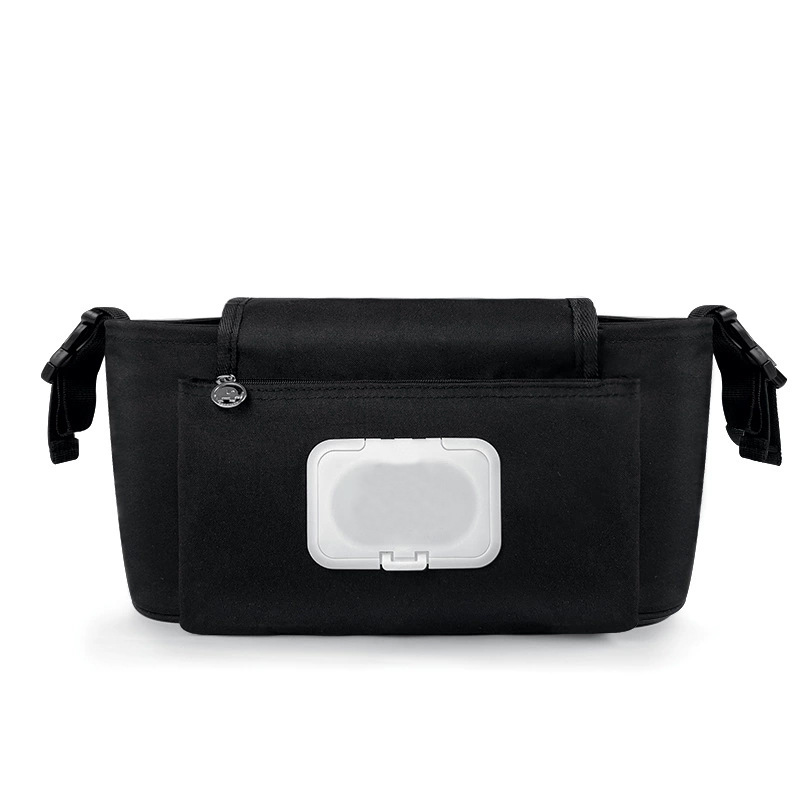 Large capacity baby stroller hanging bag flip wipes storage box baby diaper bags organizer shoulder bag shoulder bag mummy bag tote: Blue
