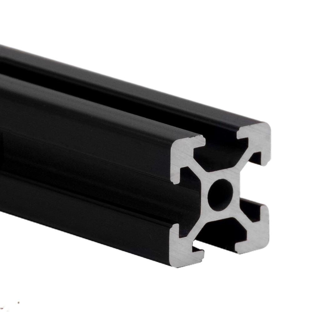 Aluminium profil ekstrudering lineær skinne guide 100/200/300/400/500mm eu europæisk standard anodiseret cnc 3d printer dele sort