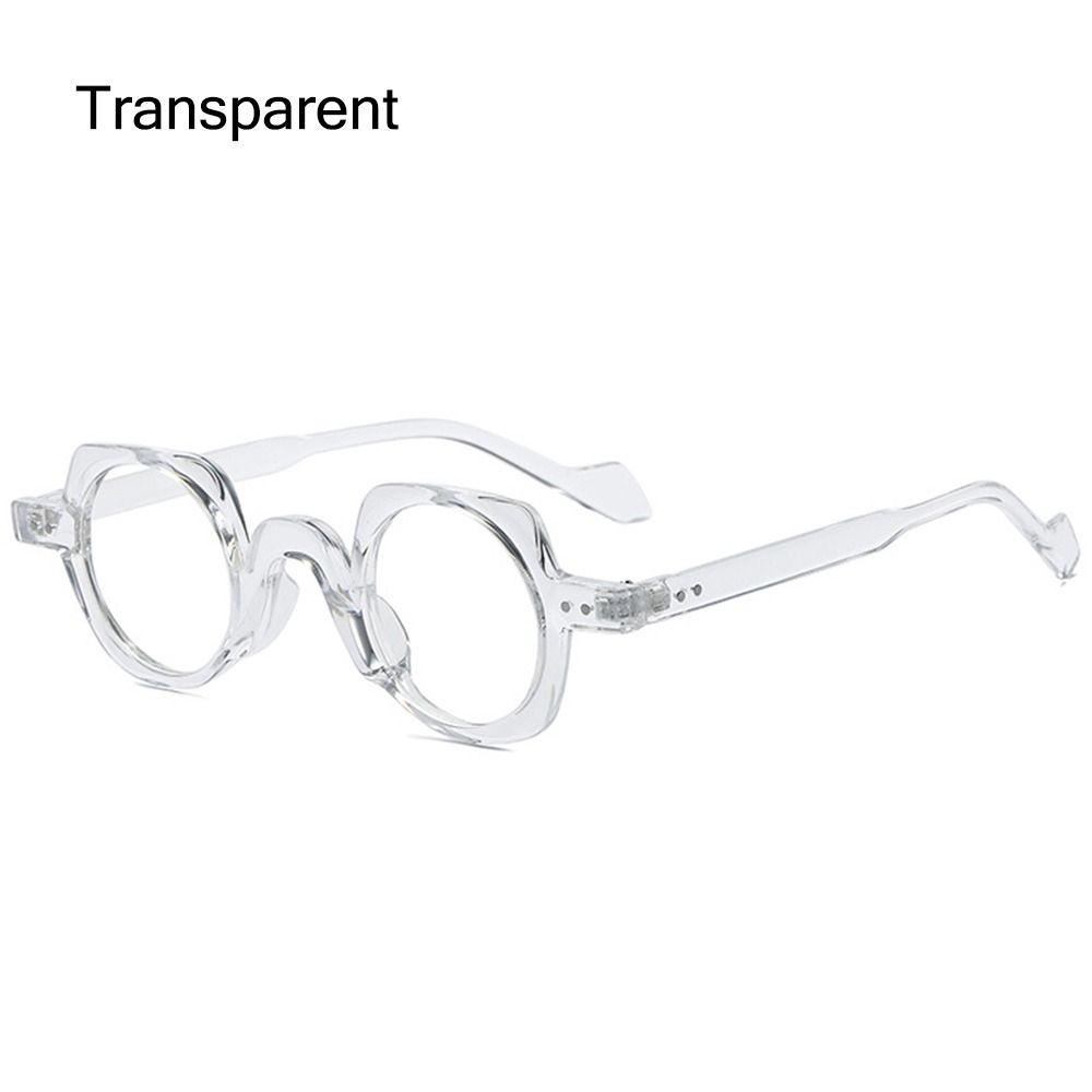 Gafas redondas y cuadradas asimétricas Vintage para hombres y mujeres, gafas de montura óptica de gran tamaño, nueva , 2023: YELLOW