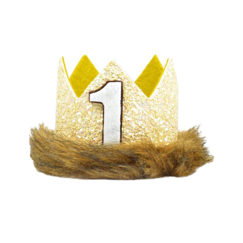 Verjaardagsthema glitterstof verjaardagshoedjes feest baby muts mini hoed eerste verjaardag feestversiering volwassen verjaardag nummer hoed: Olijf