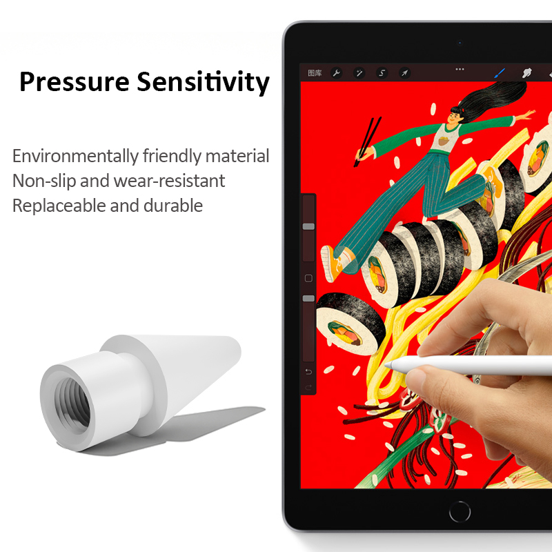 Uogic 3PCS Pencil Tips for Apple Pencil 1st/2nd Generation 2B/HB Both Soft and Hard Tip For Apple Pencil 1 2 iPad Stylus Nib