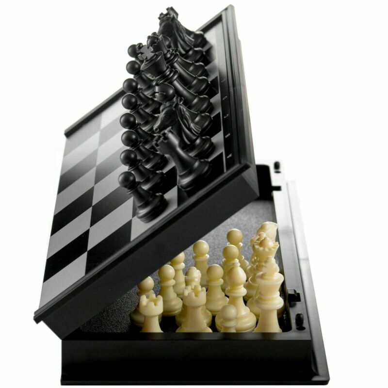 Magnetisk foldbart skakbræt sæt brætspil hjemme udendørs bærbart barnelegetøjs skak sæt