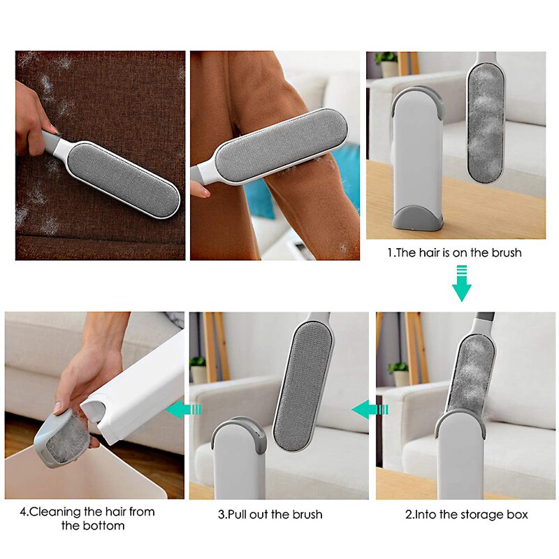 Pet Hair Remover Brush Dog Cat Fur Brush Reusable Clothes Lint Cleaner Remover Clothes Fur Cleaning Brushes Sofa Lint Clean Tool