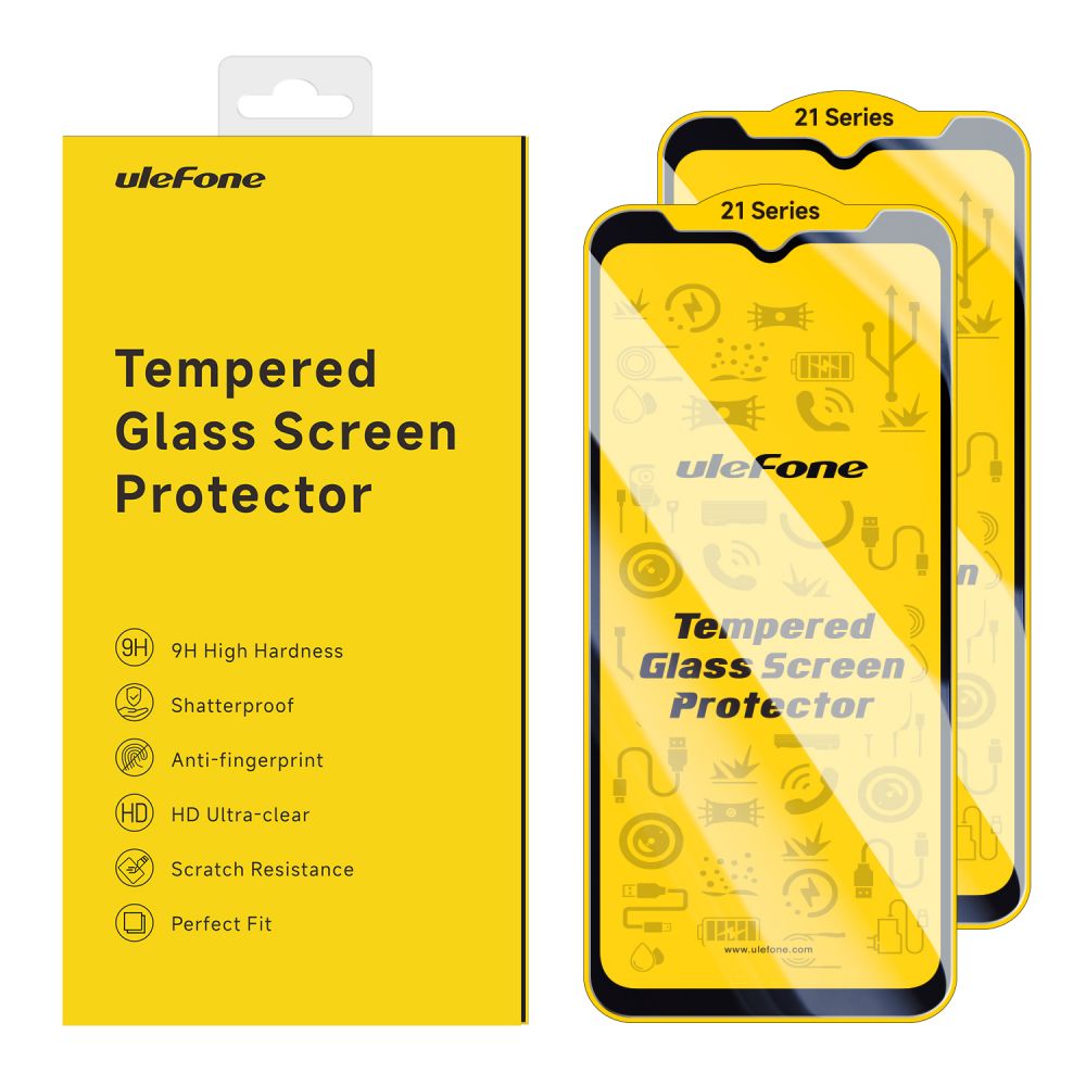 Orignal 2 STKS Ulefone Armor 21 HD Anti Vingerafdruk Gehard Glas Screen Protector Anti-Kras Glas Voor Armor 21 Glas: pakket 18