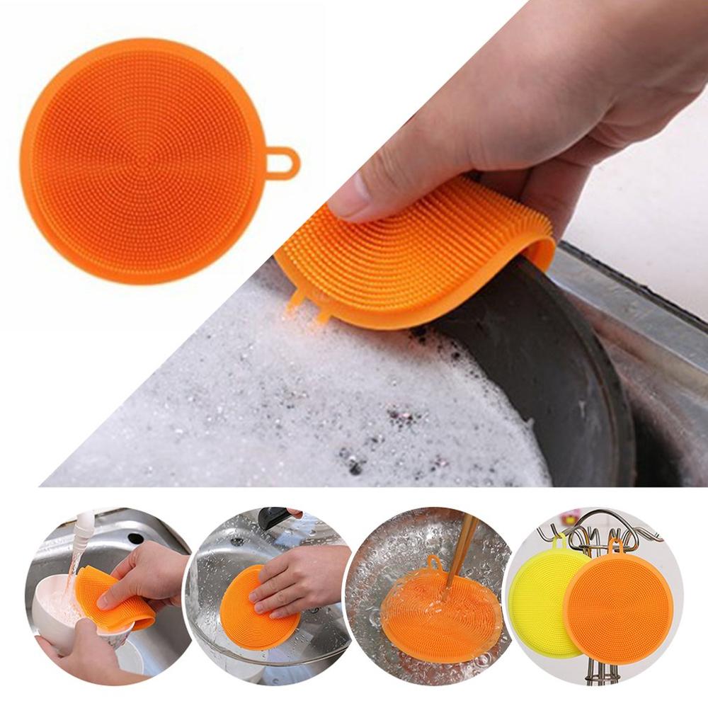 Siliconen Spons Afwas Keuken Scrubber Food-Grade Gerechten Multipurpose Sponzen Non Stick Schoonmaken Keuken Borstel