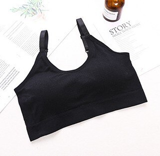 Seamless Sports Bra Women Push Up Sport Top for fitness U Back Padded Sports Bras Vest Shockproof Running Gym Workout Bra: 01black