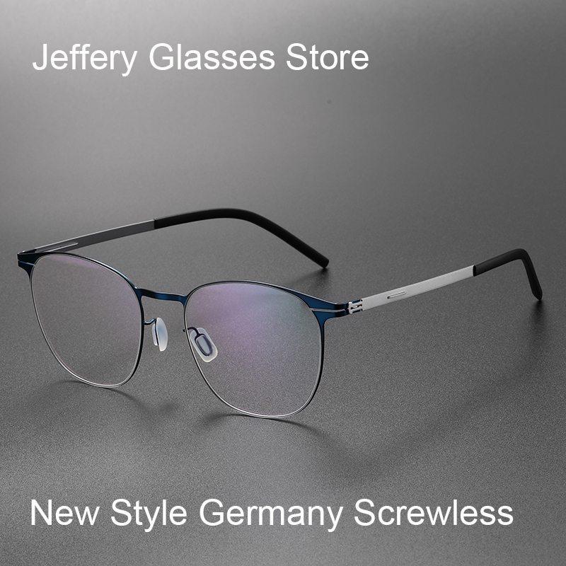 Monturas de gafas ovaladas de para hombres y mujeres, gafas ópticas ultraligeras sin tornillo, gafas graduadas para miopía, Alemania