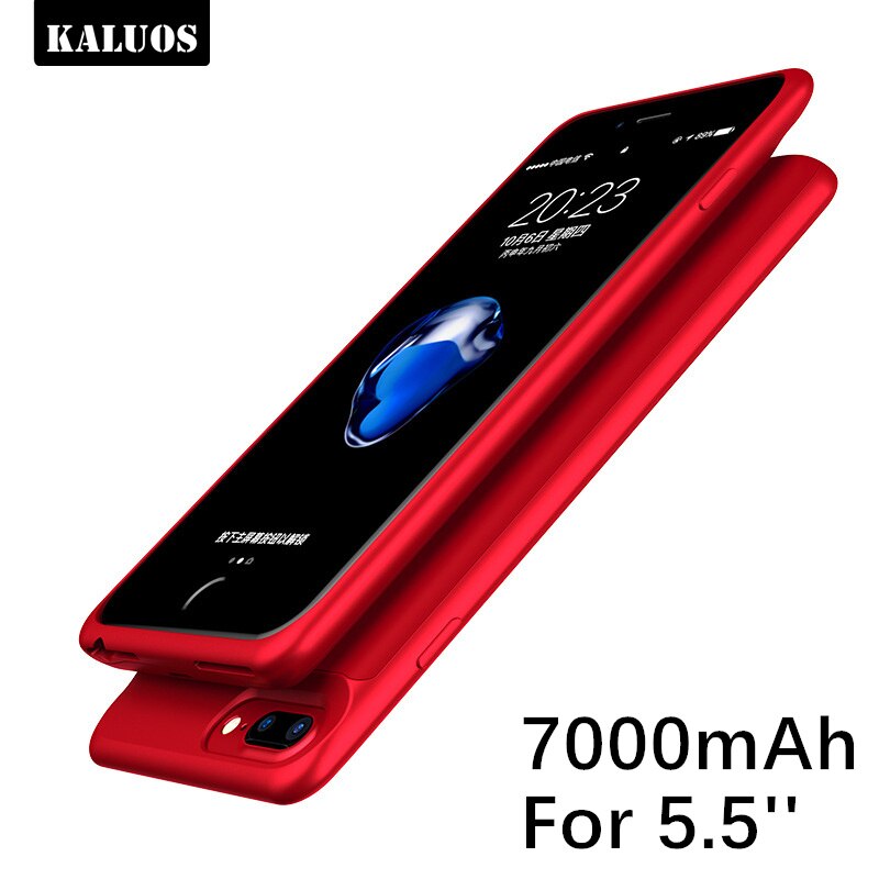 KALUOS Battery Charger Case For iPhone 6S Plus 6P 3700mAh Power Bank Cover for iPhone 7 Plus 8P Phone Battery Silicon Back Cases