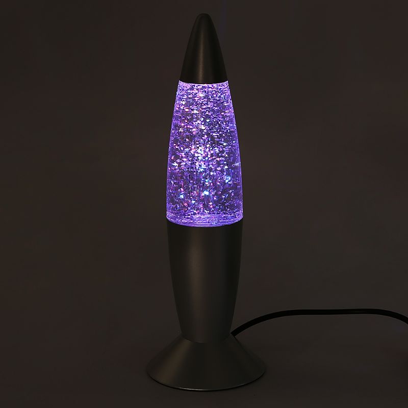 3D Rocket Multi Color Changing Lava Lamp RGB LED Glitter Night Light Jan-23