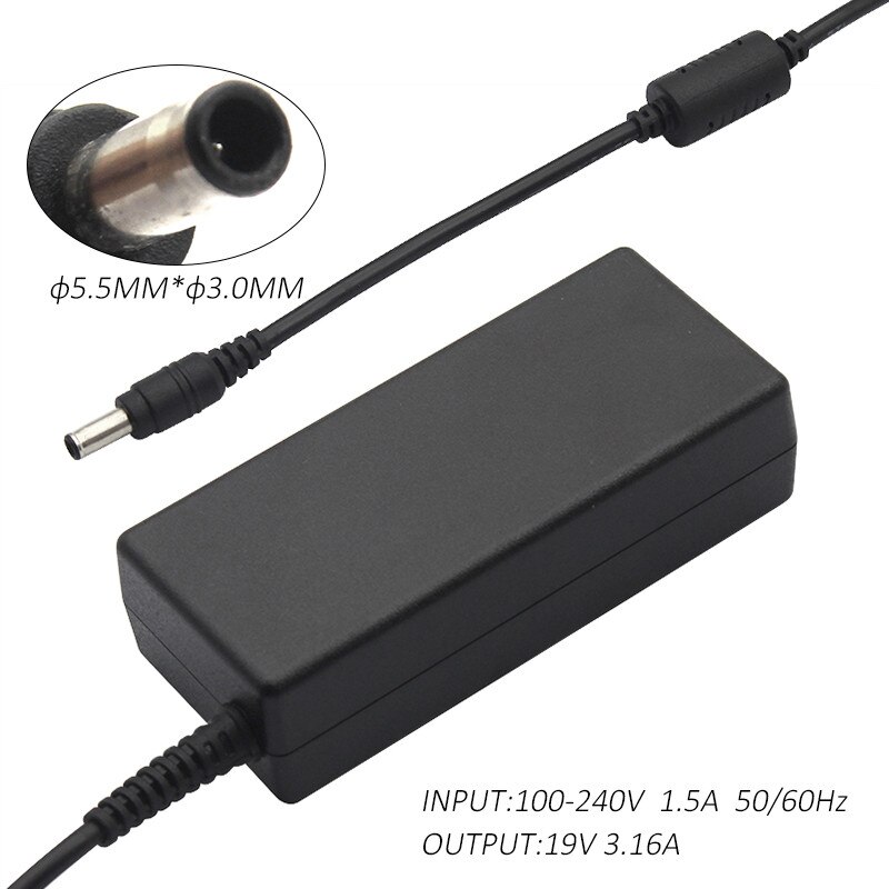 60W 19V 3.15A Ac Adapter Laptop Oplader Voor Samsung NP300E4C NP300E4E NP300E5A NP300E5C NP300E5E NP300V5A NP305E5A NP305E7A: Without Power Cord