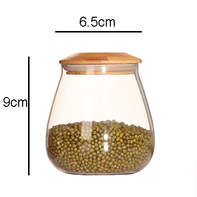 Køkken champignon form glas opbevaring flasker krukker diverse korn forseglede dåser mad opbevaring krukker teblad kaffebønner krukker: 400ml